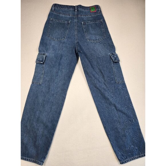 Empyre Y2K Cargo Jeans Size 2 Womens 100% Cotton Denim Skater - Picture 5 of 6